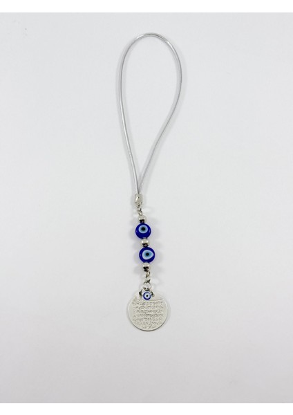 Metal Ayetel Kürsi Çift Yassı Nazar Boncuğu Araba Dikiz Ayna Süsü, Yeni Araba Hediyesi modelleri