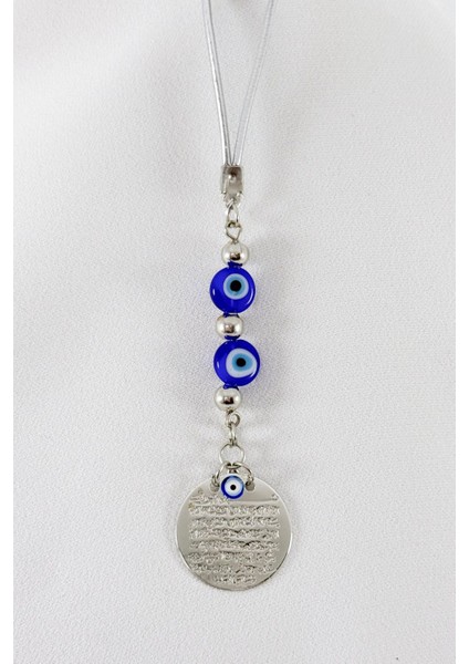 Metal Ayetel Kürsi Çift Yassı Nazar Boncuğu Araba Dikiz Ayna Süsü, Yeni Araba Hediyesi indirimleri