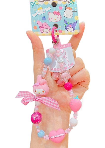 Sanrio Kt Kedi Ekose Balon Çiftler Anahtarlık Araba Anahtarlık Kolye Küçük Hediyeler (Yurt Dışından)