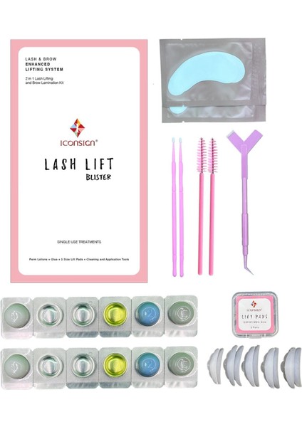 Luxury Kirpik Lifting, Kaş Laminasyon Seti, Kirpik Perması, Lash Lift Eko Paket 1 Adet