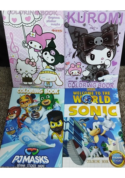 Toplam 4 Adet Boyama Kitabı Her Kitap 16 Sayfadan Oluşmaktadır.