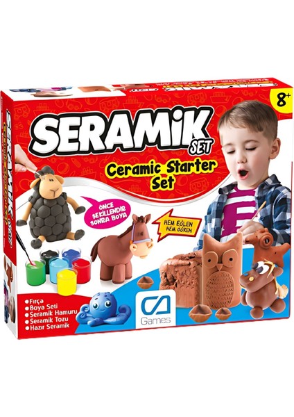 Luxury Seramik Başlangıç Seti 8+ Yaş Çocuklar Için Eğitici ve Eğlenceli Aktivite Seti 1 Adet