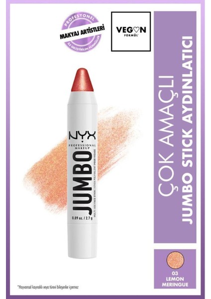 Luxury Jumbo Face Stick | Çok Amaçlı Stick Aydınlatıcı - Lemon Meringue 1 Adet