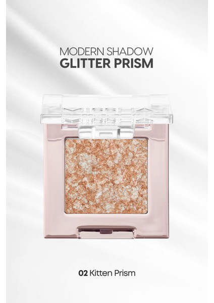 Luxury Topaklanmayan, El Yapımı Glitter Far Modern Shadow Glitter Prism (No.2 Kitten Prism) 1 Adet