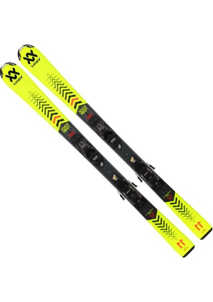 Jr Racetiger Sarı Vmotion Kayak + 4.5 Vmotion Jr Bağlama 90 cm