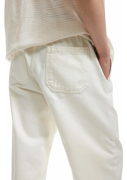 Beli Bağcıklı Cep Detaylı Pamuklu Bol Baggy Jean Pantolon