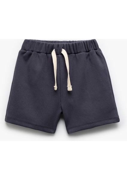 Pamuklu Beli Bağcıklı Basic Şort