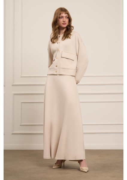 Kadın Etekli Takım Beige 31072