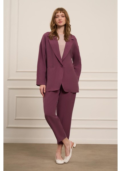 Kadın Begonya Ceketli Takım Mürdüm 30777