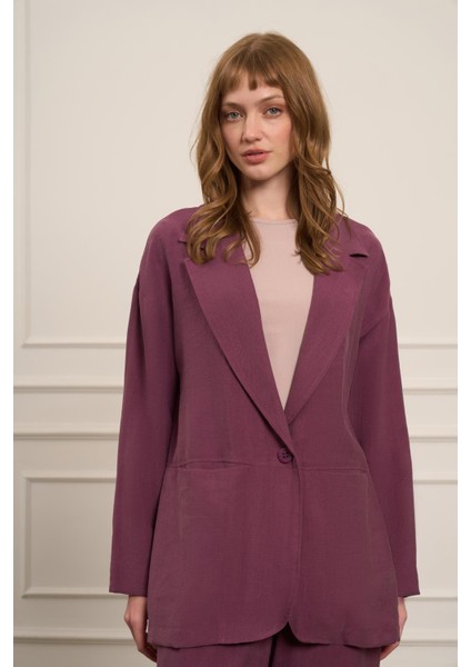 Kadın Begonya Ceketli Takım Mürdüm 30777