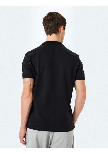 Slim Fit Kısa Kollu Pamuklu Polo Yaka Tişört fırsatları