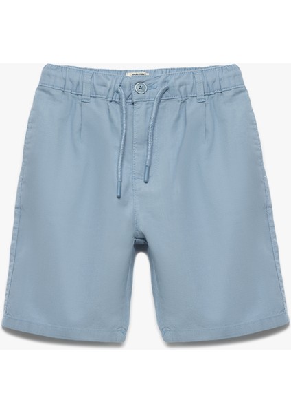 Pamuklu Beli Lastikli Düğme Detaylı Basic Şort modelleri