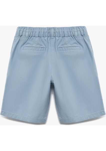 Pamuklu Beli Lastikli Düğme Detaylı Basic Şort fırsatları