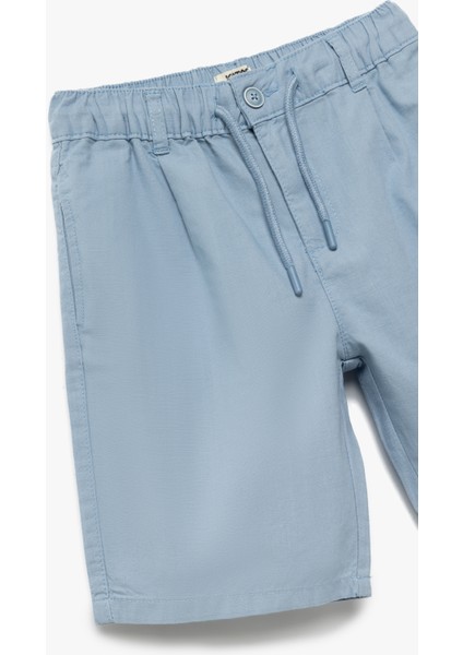 Pamuklu Beli Lastikli Düğme Detaylı Basic Şort indirimleri