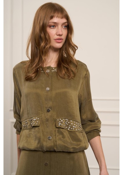 Kadın Cupra Etekli Takım Haki 31063 modelleri