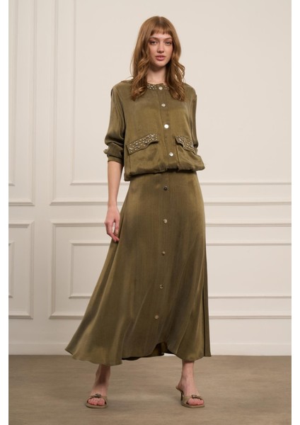 Kadın Cupra Etekli Takım Haki 31063 indirimleri