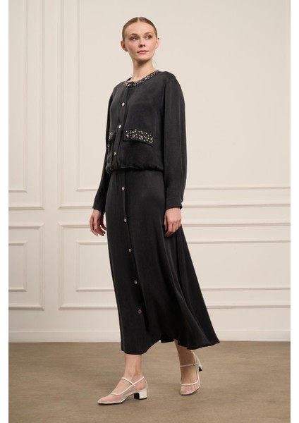 Kadın Cupra Etekli Takım Siyah 31063 fiyatları