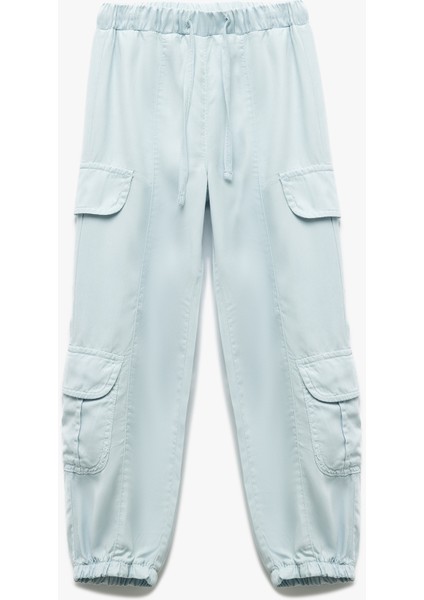 Beli Bağcıklı Kargo Cep Detaylı Jogger Pantolon
