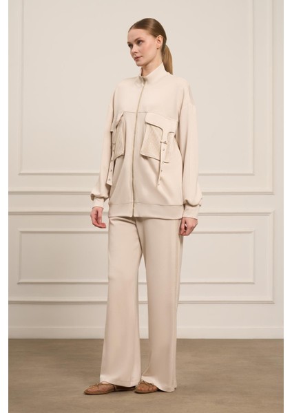 Kadın Pantolonlu Takım Beige 31071 fiyatları