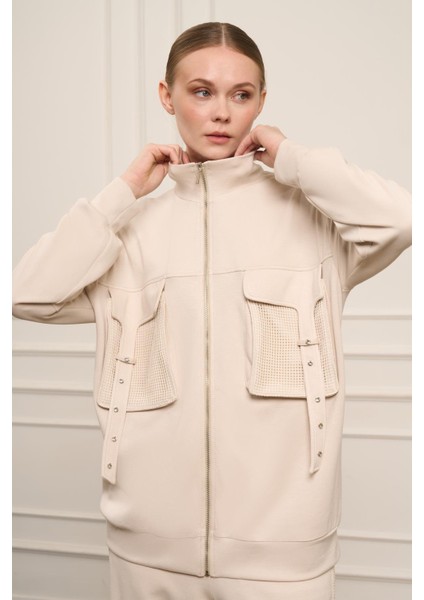 Kadın Pantolonlu Takım Beige 31071 fırsatları