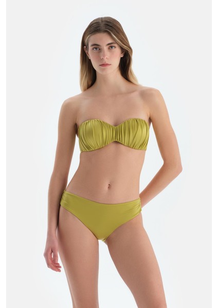 Fıstık Yeşili Straplez Bikini Üst