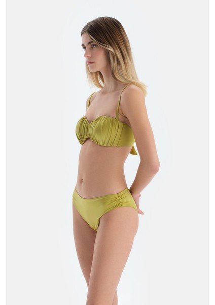 Fıstık Yeşili Orta Bel Bikini Alt modelleri