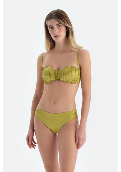 Fıstık Yeşili Orta Bel Bikini Alt fırsatları