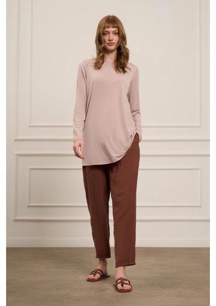 Kadın Uzun Kollu İçlik Beige 31086