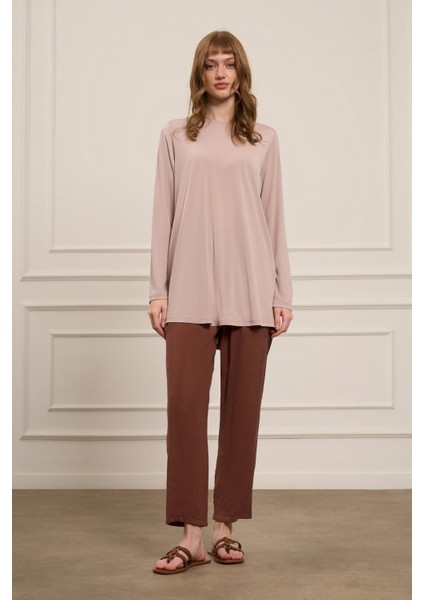 Kadın Uzun Kollu İçlik Beige 31086 indirimleri