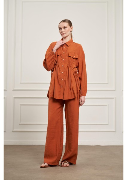 Kadın Pantolonlu Takım Kiremit 31078 fiyatları