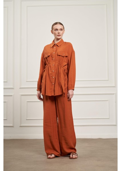 Kadın Pantolonlu Takım Kiremit 31078 indirimleri