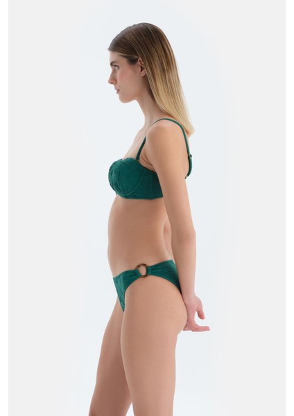 Koyu Yeşil Straplez Bikini Üst modelleri