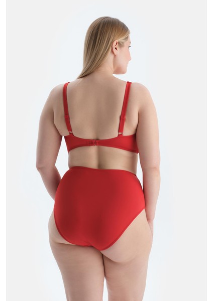Kırmızı Yüksek Bel Bikini Alt fiyatları