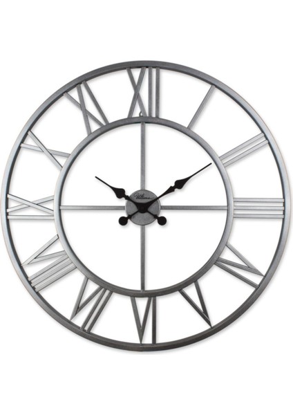 Ultima Ferforje 76 Cm. Iskelet Duvar Saati Gümüş Rengi