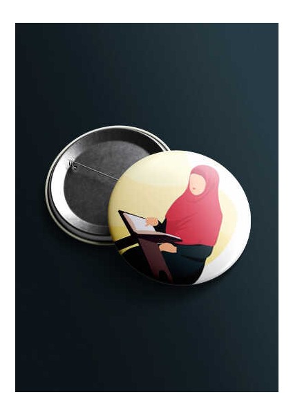 Örtülü Kiz Islami Igneli Rozet