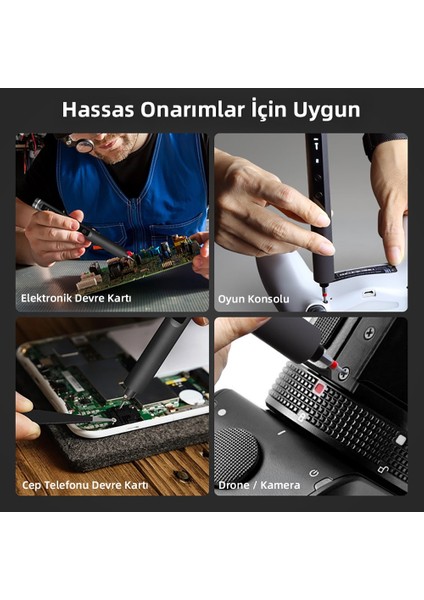 Mio PS49 500mAh 180r/dk 5 Kademeli 42 Parça Şarjlı Tornavida Seti