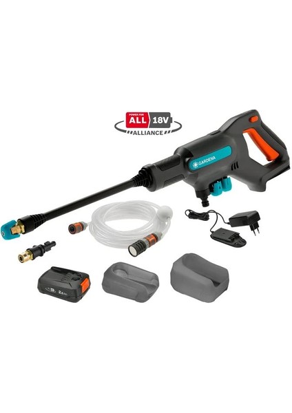 Akülü Orta Basınçlı Temizleyici Aquaclean 24/18V P4A Kullanıma Hazır Set
