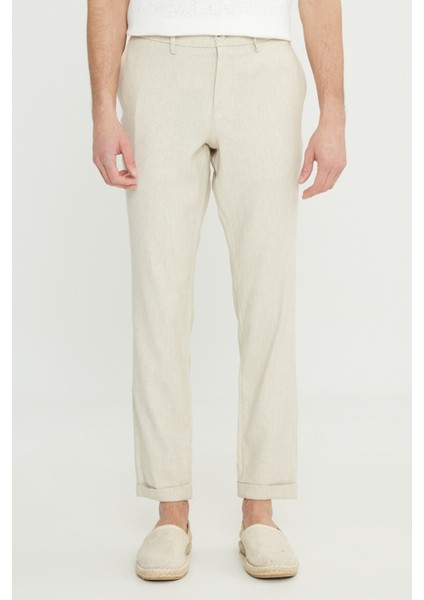 Slim Fit Dar Kesim Diagonal Desenli Yan Cepli Casual Pantolon fırsatları