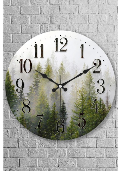 Muyika Foresta Bombe Foresta Gerçek Cam Sessiz Mekanizma 36CM Duvar Saati Pds-36