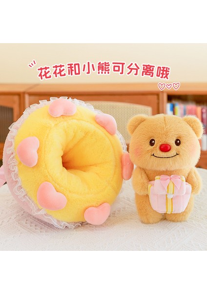 Tereyağı Ayı Peluş Oyuncak Buket Yastık Bebeğe Dönüşüyor (Yurt Dışından)