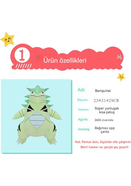 Pokémon Peluş Bebek 12 Inç Büyük Ayakta Duran Banquilas Banguila Godzilla Canavar Bebek (Yurt Dışından) fiyatları