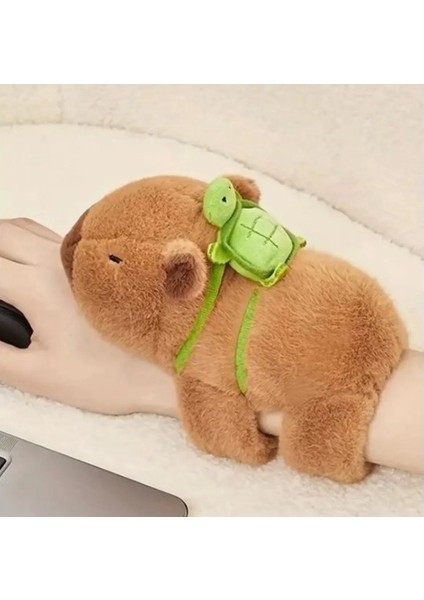 Sevimli Kapibara Peluş Bileklik Araba Dekoru Araç Içi Yumuşak 18 cm Kahverengi Capybara Oyuncak (Yurt Dışından)