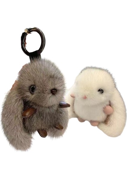 Vizon Peluş Tavşan Kolye Araba Anahtarlığı Çanta Kolye Peluş Bebek (Yurt Dışından)