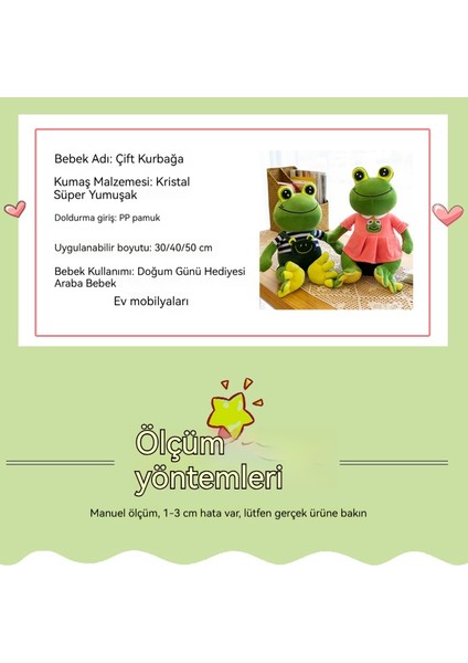 Kurbağa Prens Kurbağa Prenses Peluş Oyuncaklar Kurbağa Bebek (Yurt Dışından)