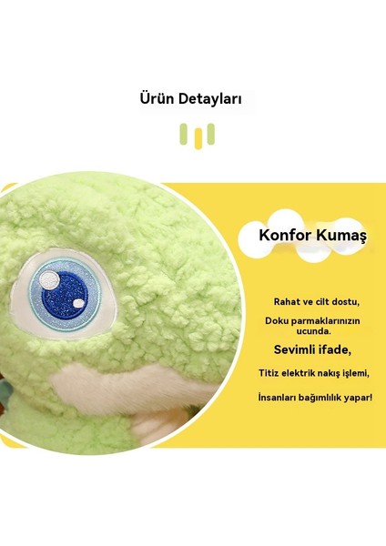 23CM Iri Gözlü Dinozor Bebek Sevimli T. Rex Peluş Oyuncak (Yurt Dışından)
