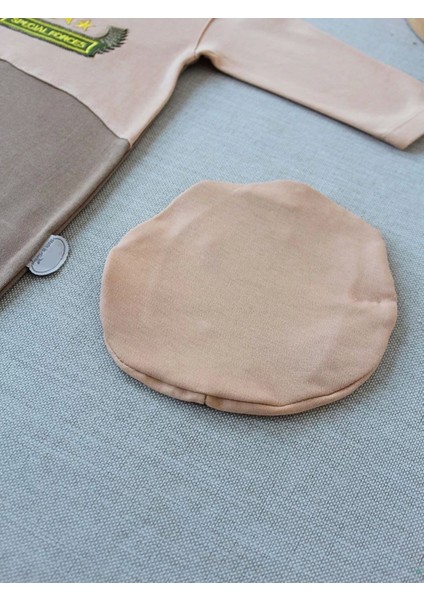 Özel Kuvvetler Nakışlı Bere Şapkalı Kız Erkek Bebek Tulumu Sütlü Kahve fırsatları