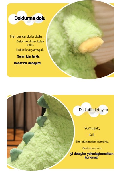 23CM Iri Gözlü Dinozor Bebek Sevimli T. Rex Peluş Oyuncak (Yurt Dışından)