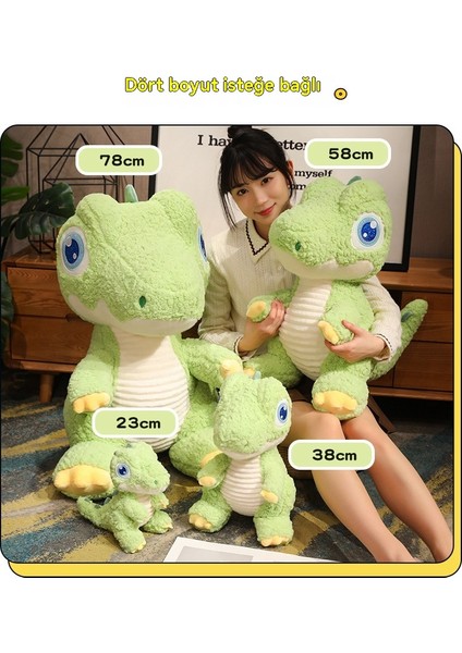 23CM Iri Gözlü Dinozor Bebek Sevimli T. Rex Peluş Oyuncak (Yurt Dışından)