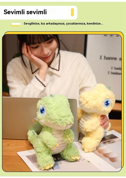23CM Iri Gözlü Dinozor Bebek Sevimli T. Rex Peluş Oyuncak (Yurt Dışından)