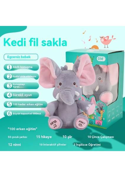 Gözlerini Kapat Müzik Utangaç Bebek Fil Çocuk Oyuncak (Yurt Dışından)